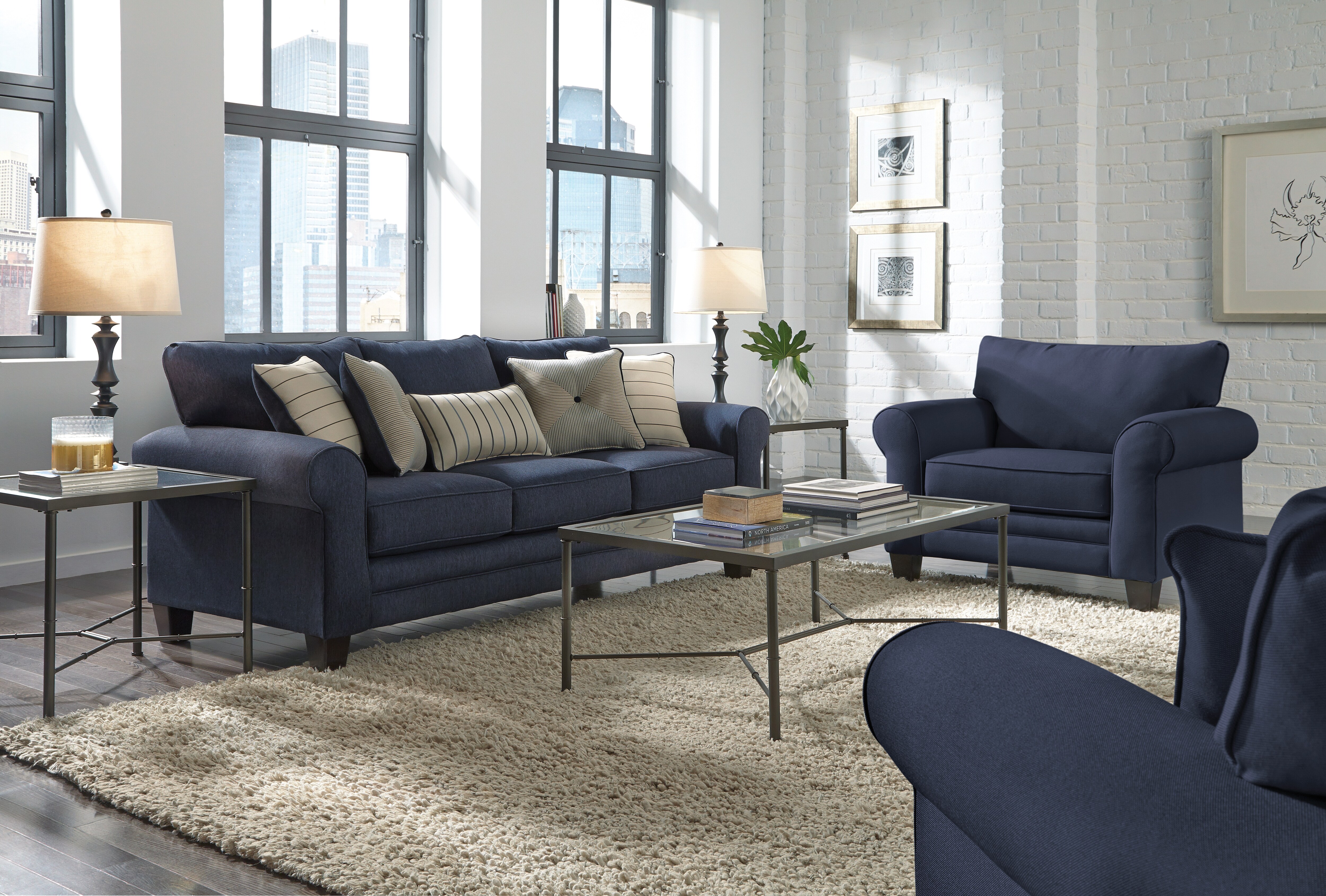 Aspire Sofa Navy Levin Furniture